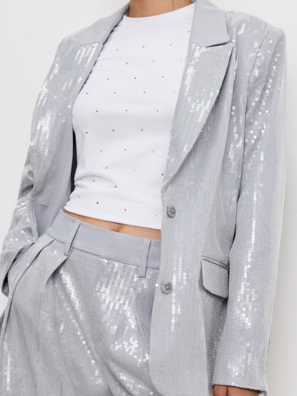 Good American Sequin Oversized Blazer - NWT